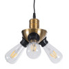 GloboStar Copper Vintage �������� ��������� ������ �� ����� 3 x E27 Ac 220-240V IP20 - ����� & ����� - �14 x �14 x �13cm - (01076)