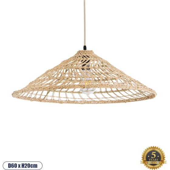 GloboStar Kaia Boho �������� ��������� ������ �� ����� 1 x E27 Ac 220-240V IP20 - ���� - �60 x �60 x �20cm - (02346)