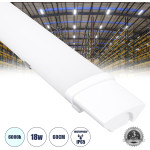 GloboStar Led �������� ����������� ��������� Tri-Proof 60cm 18W 2006lm 120� Ac 220-240V ��������� IP65 �60 x �6 x �4cm ����� ����� 6000K - 3 ������ ������� - (60161)