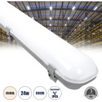 GloboStar Led �������� ����������� ��������� Tri-Proof 60cm 24W 2738lm 120� Ac 220-240V ��������� IP65 �60 x �10.5 x �8cm ������ ����� 4500K - 3 ������ ������� - (60171)