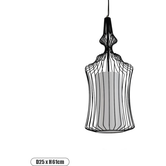 GloboStar Lily Vintage �������� ��������� ������ �� ����� 1 x E27 Ac 220-240V IP20 - ����� & ����� - �25 x �25 x �61cm - (01559)
