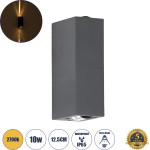 GloboStar Linor �������� ��������� ������ - ������ Led 10W 1000lm 10� Ac 220-240V ��������� IP65 ����� ����� 2700K - Bridgelux Cob Chip & Tuv Sud Driver - ���� ������� ��� - �12.5 x �6 x �4cm - 5 ������ ������� - (60528)