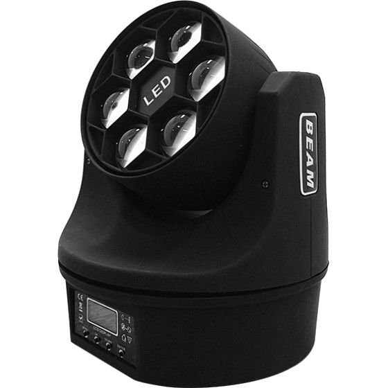 GloboStar Minibee Stage ��������� ��������� ������ Bee Eye Super Beam & Wash Led 90W Zoom 6�/51� Ac 220-240V IP20 6 x 15W Cree Chip ��������� Rgbw Dimmable DMX512 Protocol 11/14 Channels - �18 x �20.6 x �24.7cm - 2 ������ ������� - (51122)