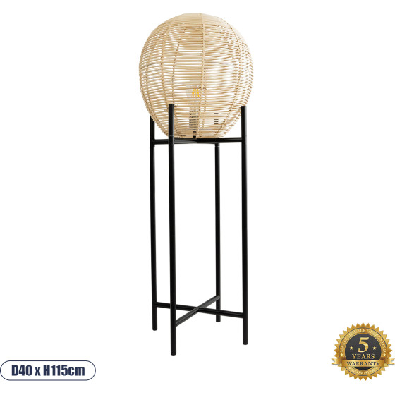 GloboStar Nerina Boho ���������� ��������� �� ����� 1 x E27 Ac 220-240V IP20 - ����� & ���� - �40 x �40 x �115cm - (02015)