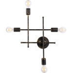 GloboStar Piping Vintage ��������� ������ - ������ �� ����� 4 x E27 Ac 220-240V IP20 - ���������� - �40 x �9 x �52cm - (00663)