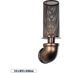 GloboStar Raza Vintage ��������� ������ - ������ �� ����� 1 x E27 Ac 220-240V IP20 - ������� - �13 x �12 x �38cm - (01105)