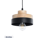 GloboStar Ruhiel �������� �������� ��������� ������ �� ����� 1 x E27 Ac 220-240V IP20 - ����� & ���� - �18 x �18 x �12cm - (01233)