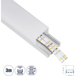 GloboStar SURFACEPENDANT-Profile ������ ���������� - ���� & ������ ������� Led �� ����� ��������� ������� - ����������� & �������� ����� - ������ ������� - ����� - 3 ����� - �300 x �4.5 x �4.2cm - (70864-3M)