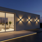 Kelvo Lighting Kelvo Arkos ��������� ������ / ������ Led 8W 840lm 15� Ac 220-240V ��������� IP65 ����� ����� 2700K - Cree Smd Chip & Tuv Sud Driver - ���� ������� ��� - �14 x �5.5 x �14cm - 5 ������ ������� - (KLV-101-0111)