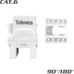 Televes 209901 Keystone Jack RJ45 Utp Cat.6 ������ 90�/180� white