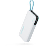 Cuktech 55W 20000mAh Powerbank With Built-In USB-C Cable - White - (CUKP200NGLLG)