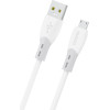 Dudao 3 A USB-A - Micro Usb Cable With Soft Silicone Braid 1 m - White - (L25SM)