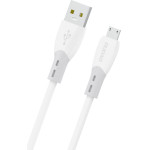 Dudao 3 A USB-A - Micro Usb Cable With Soft Silicone Braid 1 m - White - (L25SM)