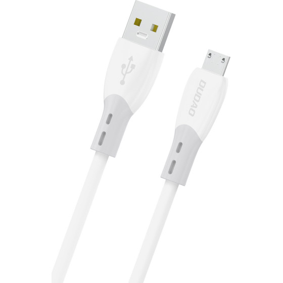 Dudao 3 A USB-A - Micro Usb Cable With Soft Silicone Braid 1 m - White - (L25SM)