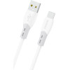 Dudao 5 A USB-A - USB-C Cable With Soft Silicone Braid 1 m - White - (L25ST)