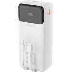 Dudao K15MAx 30000mAh Pd 22.5W Powerbank With USB-C And Lightning Cables - White - (K15Max-White new)
