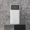 Dudao K15MAx 30000mAh Pd 22.5W Powerbank With USB-C And Lightning Cables - White - (K15Max-White new)