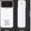 Dudao K15MAx 30000mAh Pd 22.5W Powerbank With USB-C And Lightning Cables - White - (K15Max-White new)