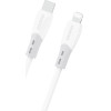 Dudao L25SX 30W USB-C - Lightning Cable With Soft Silicone Braid 1m - White - (L25SX-1m)