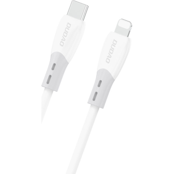 Dudao L25SX 30W USB-C - Lightning Cable With Soft Silicone Braid 2m - White - (L25SX-2m)