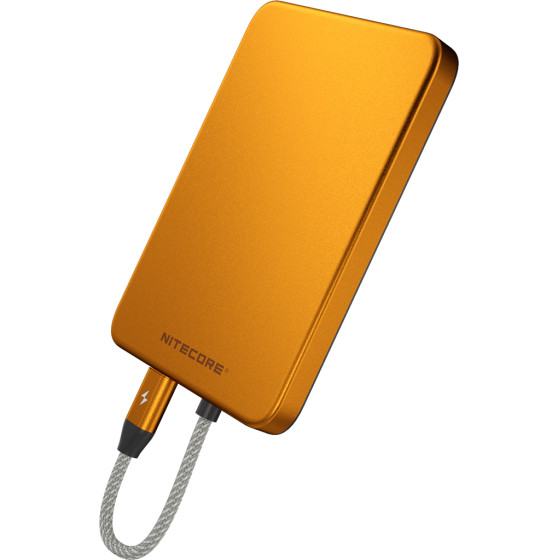 NiteCore Power Bank Pocket 5, 5000ma Ultra Thin Aluminium body, Orange