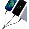 OBAL:Me 3in1 Allconnect Fast Charge USB-A/USB-C, Lightning, Micro-Usb Cable 1.2m Black - (OM18CLMBL)