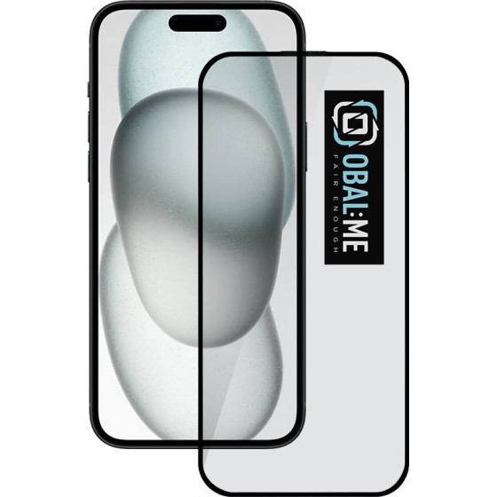 OBAL:Me 5D Glass Screen Protector For Apple Iphone 15/16 Black - (57983118463)