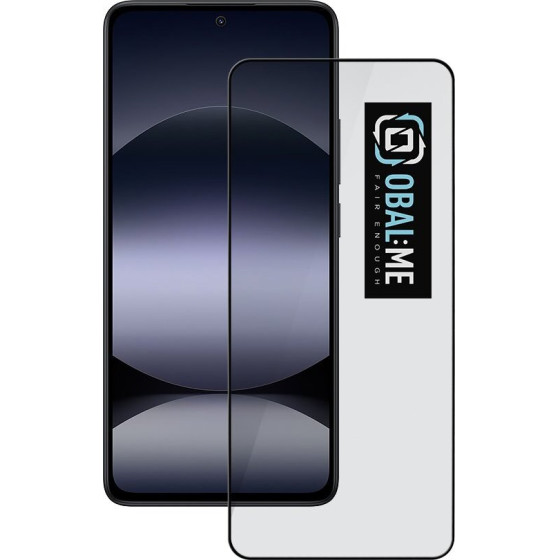 OBAL:Me 5D Glass Screen Protector For Xiaomi Redmi Note 14 4G/5G/14S/Poco M7 Pro 5G Black - (57983124431)