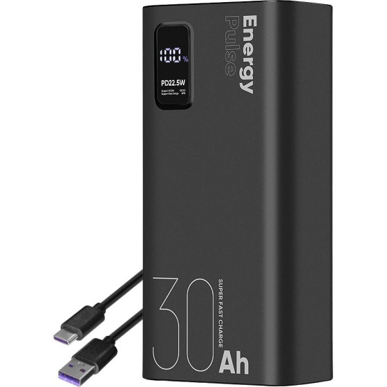 OBAL:Me Energypulse Powerbank 30000mAh 22.5W Black - (OMPWB30K)