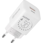 OBAL:Me Gan Wall Charger USB-A + USB-C 36W White - (OM36WCA)