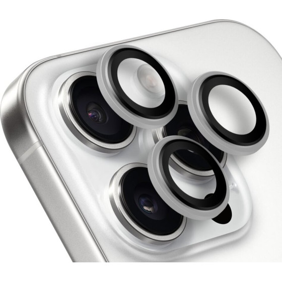 OBAL:Me Lens Protector For Apple Iphone 16 Pro/16 Pro Max White Titanium - (57983125802)