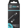 OBAL:Me Super Fast USB-C/USB-C Braided Cabel 60W 1m Black - (OM60CC1BB)