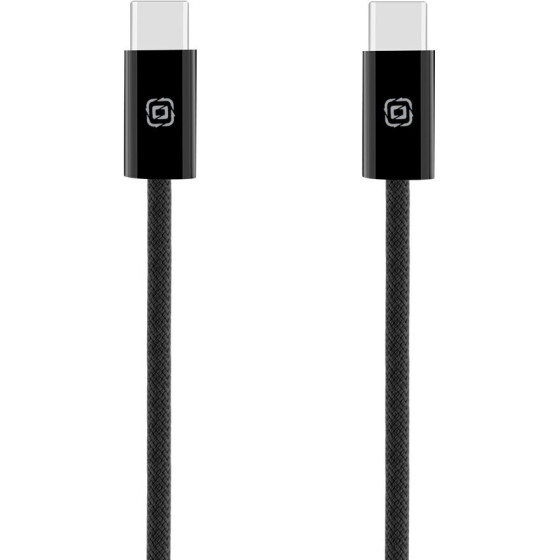 OBAL:Me Super Fast USB-C/USB-C Braided Cable 100W 1m Black - (OM100CC1BB)