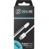 OBAL:Me Super Fast USB-C/USB-C Braided Cablel 100W 1m White - (OM100CC1BW)