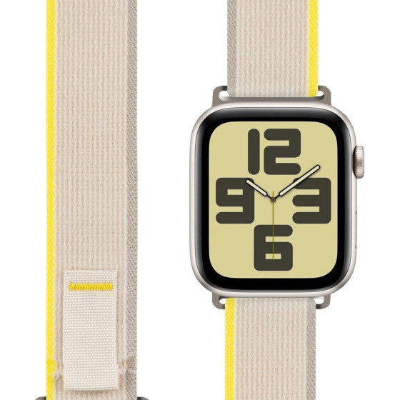 OBAL:Me Textile Strap For Apple Watch 42-49mm M-L Beige/Yellow - (57983126808)