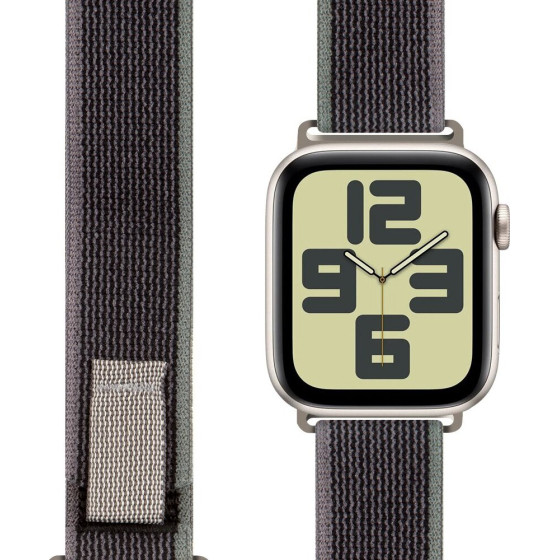 OBAL:Me Textile Strap For Apple Watch 42-49mm M-L Grey/Green - (57983126807)