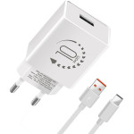 OBAL:Me Wall Charger USB-A 10W + USB-A/USB-C Cable 1m White - (10W1UWH-C)