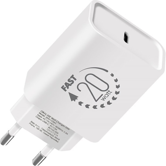 OBAL:Me Wall Charger USB-C 20W White - (20W1CWH)