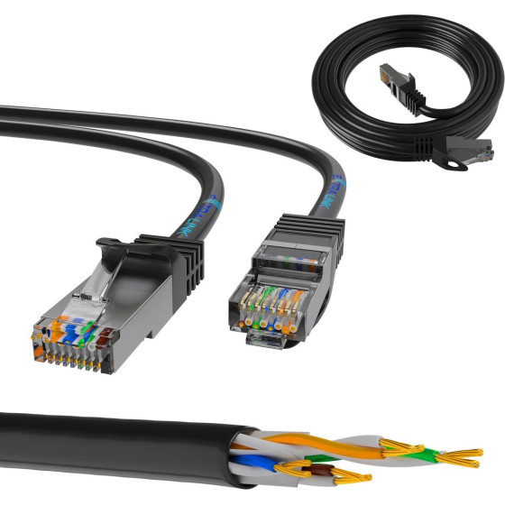 EXTRALINK Cat.5e Ftp Lan Patch Cord 1m, Copper Network Cable - (EX.7607)