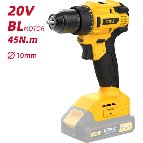 DELI ������� ��������� Brushless, 20V, 45N.m - (DC120Z)