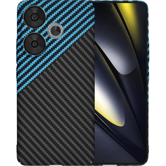 Techsuit - Carbonite Fibershell - Xiaomi Poco F6 - Blue Pulse