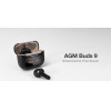 AGM Buds 9 - ��������� Bluetooth 5.4 �� Anc ��� -25dB & Smart ���� �� ����� ����, IPX4, ����� - (Buds 9 Black)