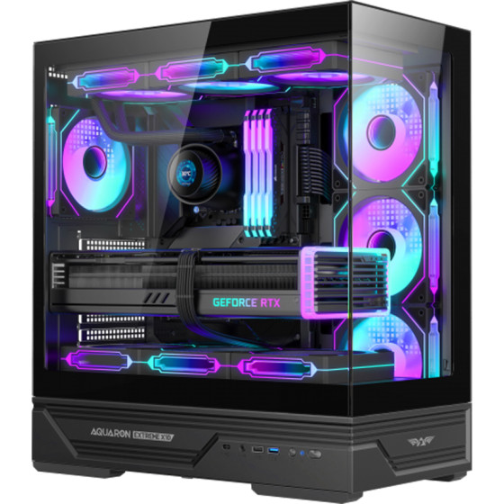 Armaggeddon Gaming Full Atx Pc Case Aquaron Xtreme X10 Black - (AQUARON-XTREME-X10-B)
