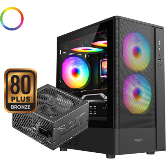 Armaggeddon Gaming Pc Case Aquaron Nemo 3 Black - (NEMO3B)