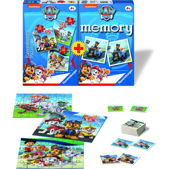 Ravensburger Memory + 3 Puzzle: Paw Patrol (20823)