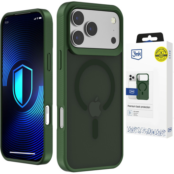 3MK Protection 3MK Smoke Magcase For Iphone 17 Pro - Green-Translucent - (W-3SmoMgGre-AIP17P-0)