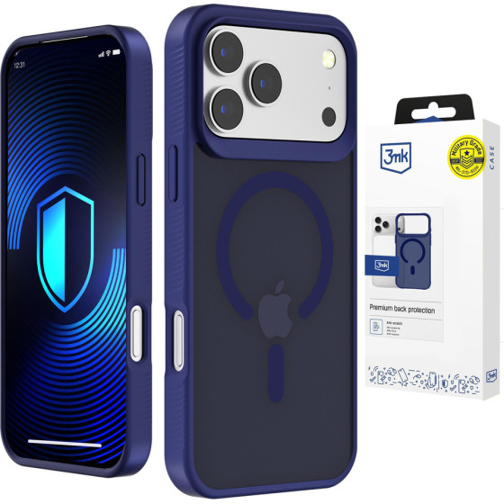 3MK Protection 3MK Smoke Magcase For Iphone 17 Pro Max - Blue-Translucent - (W-3SmoMgBlu-IP17PM-0)
