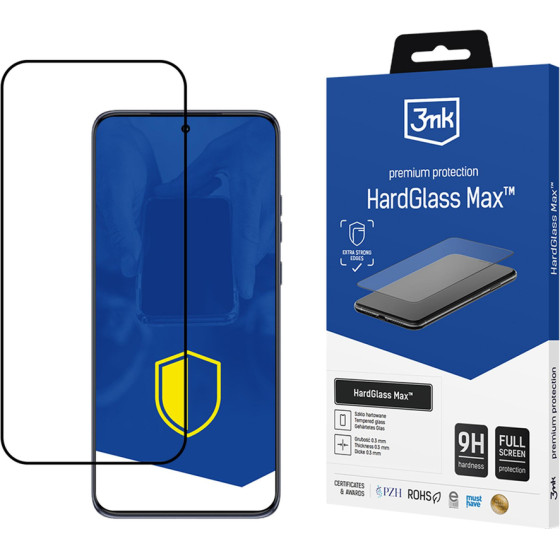 3MK Protection Reinforced full-Screen Tempered Glass 3MK Hardglass Max Black For Motorola Edge 50 Neo - (W-3HGMxB-ME50N-0)