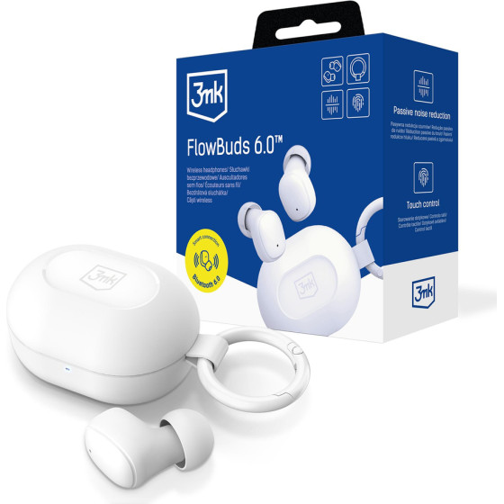 3MK Protection Tws 3MK Flowbuds 6.0 Wireless Headphones - White - (160997-0)