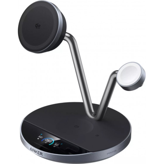 Anker Wireless Charger Prime Maggo Aircool 3in1, 25W, Black - (B25X7G11)